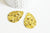 Pendentif laiton doré goutte martelé, breloques laiton brut sans nickel pour création bijoux géométrique,33x23mm, lot de 2, G3194