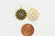 Pendentif rond doré triangle émail résine un Pendentif pour femme en métal doré pour la création de bijoux,14mm,l'unité,22.5cm,G3164