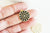 Pendentif rond doré triangle émail résine un Pendentif pour femme en métal doré pour la création de bijoux,14mm,l'unité,22.5cm,G3164