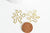 Pendentif laiton doré fleur, breloques laiton brut sans nickel pour creation pendentif bijoux géométrique,25x27mm, lot de 2, G3270