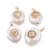 Pendentif perle naturelle Keshi zircons,porte bonheur,perle eau douce,création bijou,perle naturelle blanche,17-27mm, l'unité,G3248