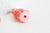 perle main  de Bouddha résine rouge 26.5mm,perle imitation corail pour fabrication bijoux en résine,les 2 perles G5790