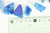 Perle triangle agate bleue en pierre naturelle pour création bijoux en agate naturelle,perle pierre,18-39mm,les 5 perles,G3186