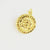 Pendentif soleil zodiaque doré 18K,pendentif doré horoscope,porte-bonheur,laiton doré, Pendentif soleil,21mm,l'unité,G3165