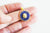 Pendentif rond lapis amazonite quartz rose, un pendentif pour la creation de bijoux pierre naturelle,21.5mm, l'unité,G3159