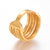 Bague multiple anneaux acier doré minimaliste ,creation bijou,bague acier inoxydable,sans nickel,bijou minimaliste,support bague,17mm G4337-Gingerlily Perles
