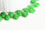 Perle goutte jadeite vert facetté,jadeite naturel,perle jadeite,perle pierre,pierre précieuse,création bijoux,12mm,lot de 5 G3810