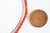 perle ronde bambou de mer rouge,perle imitation corail pour fabrication bijoux en bambou de mer naturel,le fil de 115 perles,3mm G3887