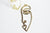 Pendentif visage laiton brut, fournitures pour bijoux, laiton brut,pendentif minimaliste ,bijoux moderne,lot de 2,41x15mm,G3243