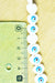Perle coeur nacre blanche mauvais oeil bleu clair, fournitures créatives,chance, cabochon nacre, gri-gri,12mm ,lot de 10,G3405