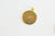 Pendentif lune doré 18K et zircon coloré,pendentif lune doré horoscope,porte-bonheur,laiton doré,20.5mm,l'unité G6200