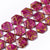 Perle hexagone nacre naturelle rose fuchsia or, perle hexagonale, coquillage pour création bijoux,20mm, le lot de 20 perles G3855