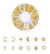 Charm à coller zamac doré,thème soleil,lune, étoile,neige, fournitures à coller pour décorer pierres et bijoux,4-5mm, boite de 200 G4012