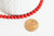 perle ronde corail rouge, fournitures créatives, perles corail, fabrication bijoux,corail rouge,corail naturel, fil de 70 perles,6mm G5388