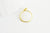 Pendentif médaille ronde ange laiton doré nacre, pendentif nacre et laiton doré pour création bijoux,médaille or,18.3mm, l'unité G5526