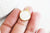 Pendentif médaille ronde ange laiton doré nacre, pendentif nacre et laiton doré pour création bijoux,médaille or,18.3mm, l'unité G5526