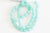 Perle ovale verre vert opaquet, des perles en verre imitation jade pour fabrication bijoux,fil de 42 perles,9.5mm G5368