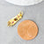 Breloque main laiton doré 18k cristal zircon rose,Pendentif zircon pour création de bijoux,20mm, l'unité,G3334