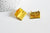 Pendentif locket enveloppe laiton doré, médaillon Vintage pour création collier,en acier inoxydable,21.8mm,l'unité,G3321