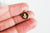 Pendentif médaille ronde laiton doré diamant gem, une médaille dorée ronde pour création de bijoux,12.5mm, l'unité G3564