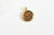 Pendentif lune doré 18K émail zircon coloré,pendentif lune doré,porte-bonheur,laiton doré,16.5mm,l'unité,G3376