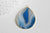 Pendentif goutte agate bleue rayée,Pendentif bijoux,pendentif pierre, pierre naturelle,agate naturelle,création bijoux,41mm G3719