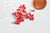 grosses perles rocaille rouge nacré,fournitures pour bijoux, perles rocaille rouge opque, lot 10g, diamètre 4mm G3733