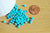 grosse perles de rocaille turquoise, perles rocaille, perlage,perles verre, rocaille bleu,  fabrication bijoux,10grammes,4mm G3812