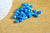 Grosses perles de rocaille bleues irisées, fourniture créative, perles rocaille, grosse perles, bleu transparent irisé,10 grammes,4mm G3813