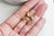 Bague chevron acier doré minimaliste ,creation bijou,bague acier inoxydable,sans nickel,bijou minimaliste,support bague,16mm,G3326-Gingerlily Perles