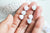 Perle coeur plastique blanc irisé,pendentif acrylique,perle,création bijoux plastique coloré, 8mm, lot de 30 (5.7gr)  G3490