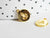 Pendentif médaille ronde laiton doré diamant gem, une médaille dorée ronde pour création de bijoux,12.5mm, l'unité G3564