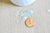 Pendentif estampe filigrane poisson japonais laiton argenté, Pendentif très fin et léger pour création de bijoux, Lot de 2,49 x 31 mm G3693