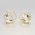 Pendentif 3D connecteur hexagone doré cristal transparent facettes,pendentif cage cristal doré,création bijoux,17mm, lot de 2 G3706