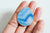 Pendentif goutte agate bleue rayée,Pendentif bijoux,pendentif pierre, pierre naturelle,agate naturelle,création bijoux,41mm G3719
