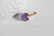 Pendentif goutte améthyste violette, pendentif pierre, support doré, création bijoux pierre naturelle, pierre naturelle, 17-19mm G3717