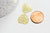 Pendentif estampe filigrane feuille monsterosa laiton doré, Pendentif très fin et léger pour création de bijoux, Lot de 2,18x 18mm G3696