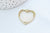 Perle coeur zamac doré tissé fil multicolore 26.5mm,fournitures créatives, sans nickel,creation bijoux,perle géométrique,l'unité G5843