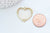Perle coeur zamac doré tissé fil multicolore 26.5mm,fournitures créatives, sans nickel,creation bijoux,perle géométrique,l'unité G5843