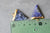 Pendentif triangle sodalite bleu naturelle, fournitures créatives, pendentif pierre, support doré, création, pierre naturelle, 34mm G3932