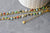 Chaine laiton doré 18k fantaisie perle rocaille, création bijoux,chaine fantaisie dore,chaine complète,2mm,40.5cm, l'unité G3963