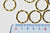 connecteurs rond torsadé zamac doré, connecteurs  pour création pendentif géométrique, création bijoux, lot de 10, 22mm G3980