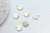 pendentif hexagone laiton doré, fournitures créatives, , pendentif géométriques, création bijoux, lot de 10,12mm G3703