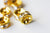 rondelles laiton doré zircon grade AAA, perles dorées, création bijoux, perle intercalaire, perle disque, 8mm, lot de 5 G4121