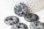 Pendentif donut obsidienne neige,pendentif pierre, obsidienne naturelle,création bijoux pierre naturelle, 30mm, l'unité G3979