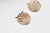 Pendentif estampe filigrane chouette hibou laiton or rose, Pendentif très fin et léger pour création de bijoux,18mm, Lot de 2, G4118