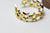 Bague réglable laiton doré étoile zircon, creation bijoux,bague femme cadeau anniversaire, support bague laiton doré,16.5 G4257-Gingerlily Perles