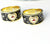 Bague réglable laiton doré émail noir oeil protecteur, creation bijoux,bague femme cadeau anniversaire,18mm , l'unité G4249