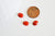 Cabochon ovale corail rouge, cabochon ovale,corail naturel, 10x8mm,cabochon corail, création bijoux,pierre naturelle-G983-Gingerlily Perles