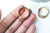 Bague réglable laiton doré émail rouge oeil protecteur, creation bijoux,bague femme cadeau anniversaire,18mm , l'unité G4248-Gingerlily Perles